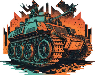 War tank, Transparent t-shirt and clothing design