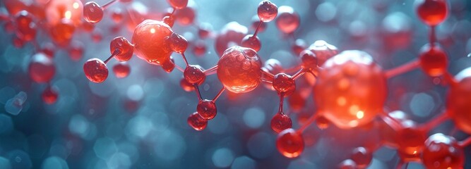 Fototapeta na wymiar Picture of a molecule using nanotechnology