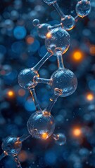 Picture of a molecule using nanotechnology - obrazy, fototapety, plakaty