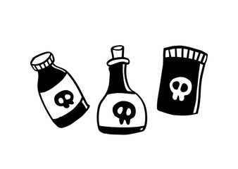 set of poison bottle element