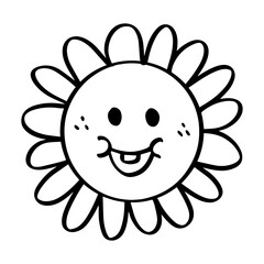smiling sun cartoon