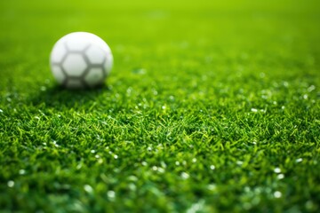 Aerial closeup of the penalty spot in an empty soccer field where penalties are taken