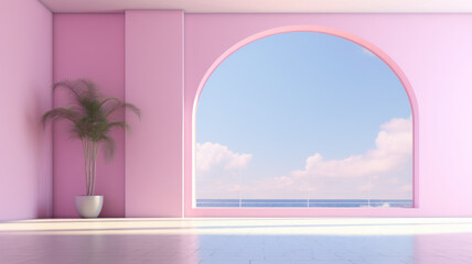 Obraz na płótnie Canvas Modern style conceptual interior empty room