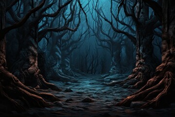 An image of the trees in the underground background