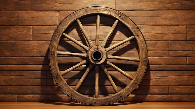Rustic Wagon Wheel illustration of a rustic design