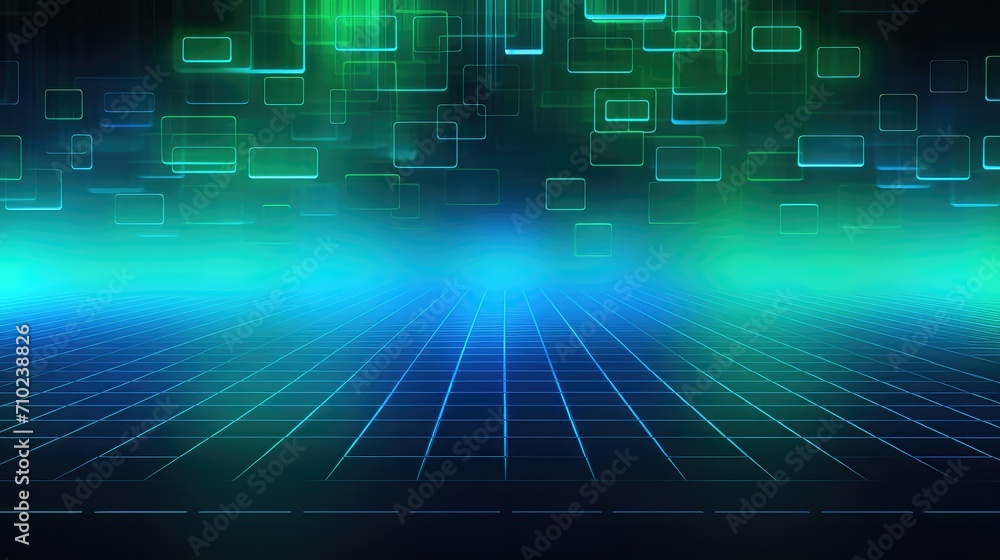 Poster design technology gradient background illustration innovation internet, data software, hardware netw