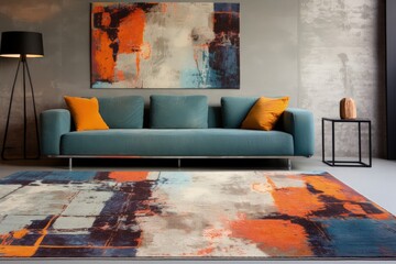 Contemporary multi colored rugs with textured designs for living areas