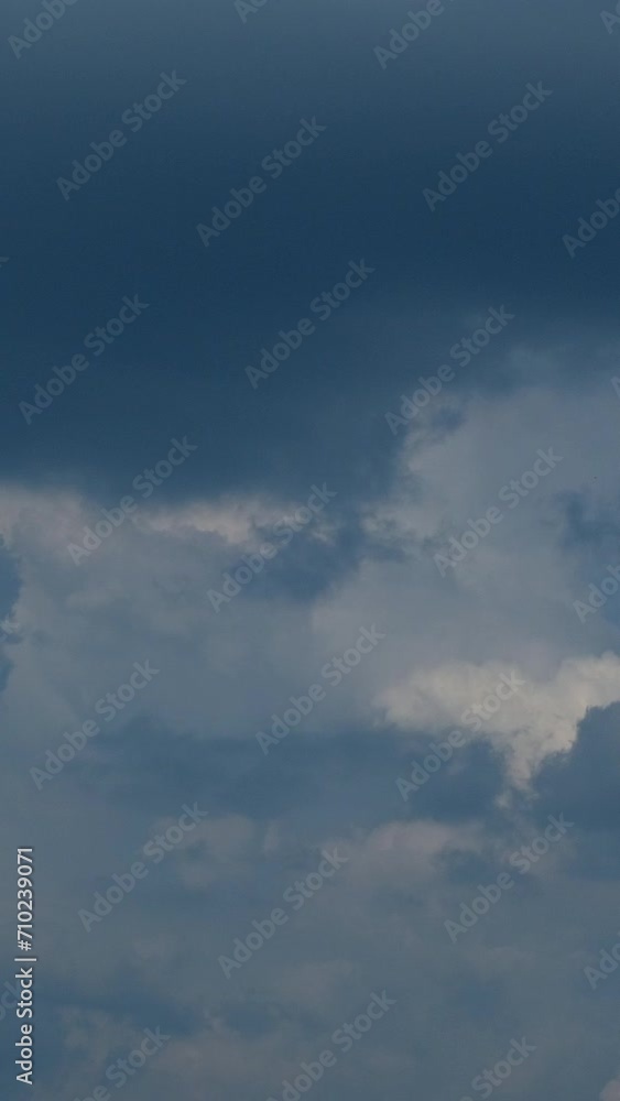 Wall mural dramatic sky with storm cloud on a cloudy day time lapse.