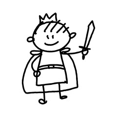 child with king cosplay