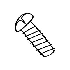 illustration of bolt isolated