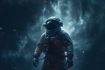 Floating into the void, astronaut vibe, cinematic effect