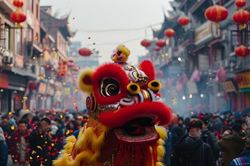 Traditional Festivity Chinese Lion Dance