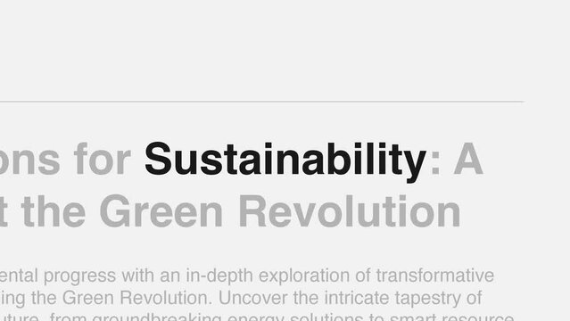 Term 'Sustainability' highlighted on FAKE headlines news publications. Titles on white background. Can be used for editorial AND non editorial content as everything is 100% fake