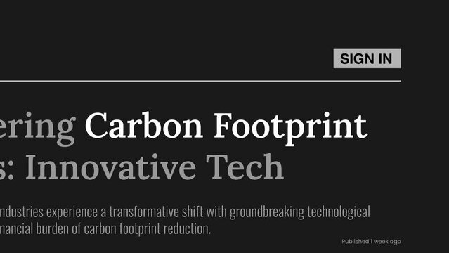 Term 'Carbon footprint' highlighted on FAKE headlines news publications. Titles on black background. Can be used for editorial AND non editorial content as everything is 100% fake