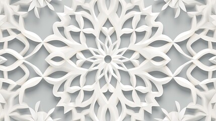 a white and clear geometric background, in the style of orientalist imagery, matte background, limited color range, floral motifs, simplistic vector art, carving