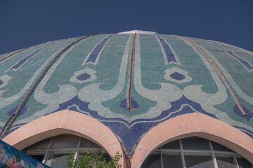 View of the Chorsu market in Tashkent, Uzbekistan, in summer.