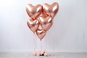 Rose gold foil balloon adored