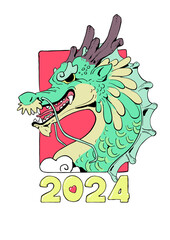 Chinese Dragon, Dragon, Chinese New Year 2024, Lunar new Year 2024
