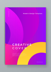 Colorful colourful vector flat creative design abstract shapes covers. Minimal brochure layout and modern geometric report business flyers poster template.