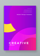 Colorful colourful vector minimalist geometric shapes creative design cover template. Minimal brochure layout and modern geometric report business flyers poster template.