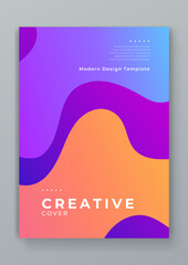 Colorful colourful vector creative design abstract shapes cover. Minimal brochure layout and modern geometric report business flyers poster template.
