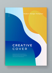 Colorful colourful vector flat creative design abstract shapes covers. Minimal brochure layout and modern geometric report business flyers poster template.