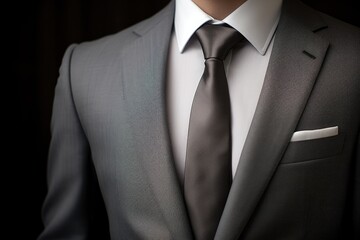 Tie in gray color