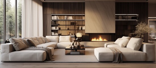 Modern living room with a stylish interior.