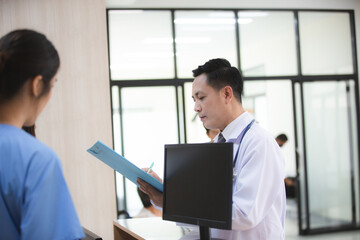 Professional and skillful Doctor or physician is discussing, advising or planning a patient...