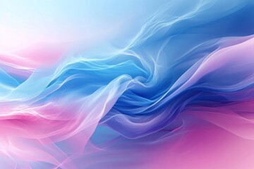 流れる青とピンクのグラデーションの背景素材, Generative AI