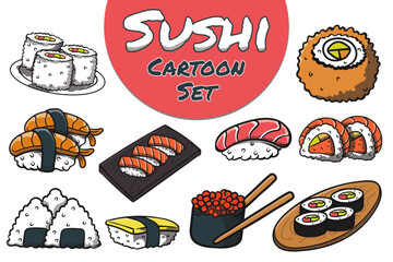 Sushi Cartoon Set