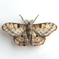 Moth isolated on white