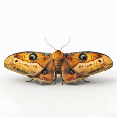 Moth isolated on white