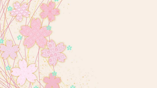 Cherry Blossoms Japanese Pattern Backgrounds - Spring Japanese Patterns [16:9