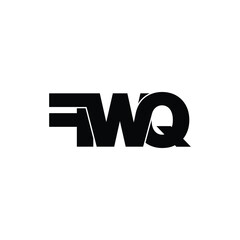 Obraz premium FWQ letter monogram logo design vector