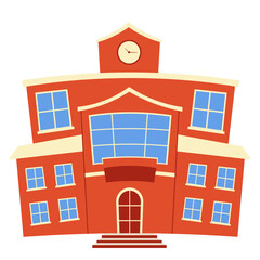 School Building Illustration