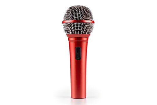 White background microphone isolated