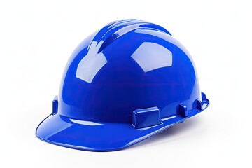 White isolated construction helmet