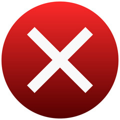 Fototapeta premium cross close icon on circle background