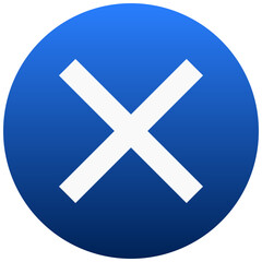 cross close icon on circle background