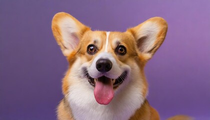 A portrait of the corgi dog.