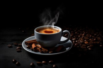 Fototapeta premium Coffee in a cezve viewed from above isolated on white