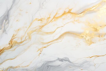 Abstract white marbling with hints of gold and yellow creating a high gloss texture for digital...