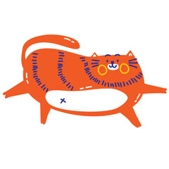 Funny Abstract Cat Illustration 1