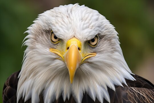 Detailed image of an eagle s face