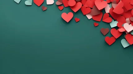 Fotobehang Valentine's Day, love and romance background, background with heart shapes © xuan