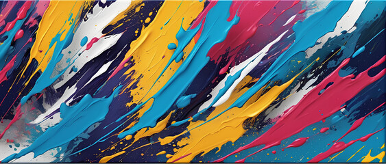 abstract expressionism style with bold abstract paint color splash, high quality