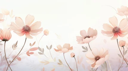 Foto op Canvas nature illustration flower background illustration floral colorful, vibrant spring, summer garden nature illustration flower background © vectorwin