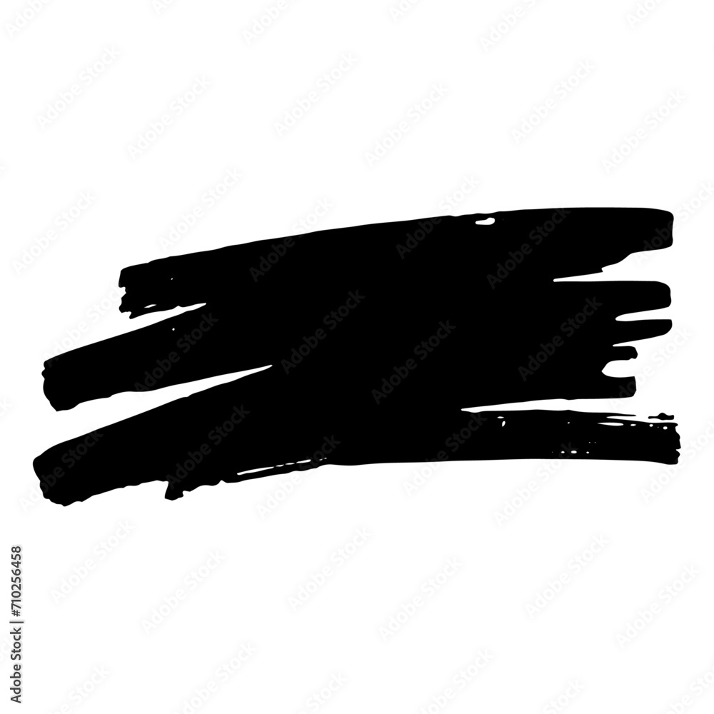 Poster Black brush strokes. Vector paintbrush. Grunge design elements. Rectangle text boxes. Dirty distress texture banners. Ink splatters. Grungy painted objects.. line brush grunge underline shapes
