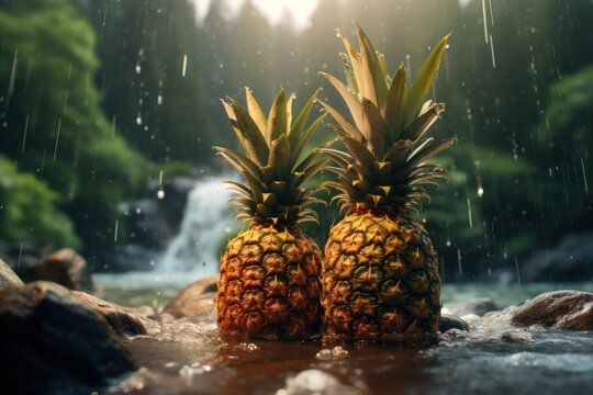 Pineapples in Water